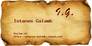 Istenes Galamb névjegykártya